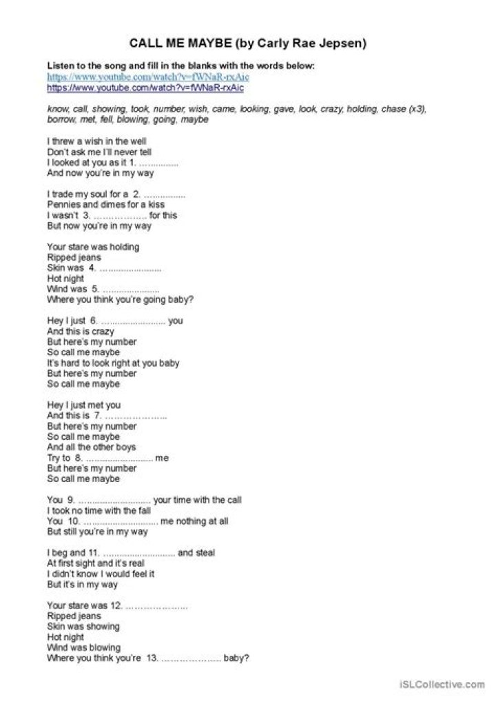 Exploring The Catchy Phrase: And Call Me Maybe